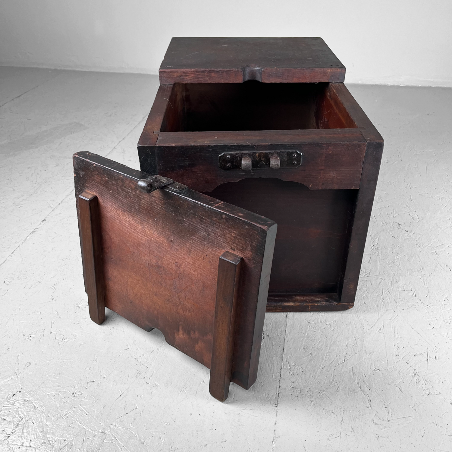 Wooden Zenibako Temple Charity Box Meiji Japan