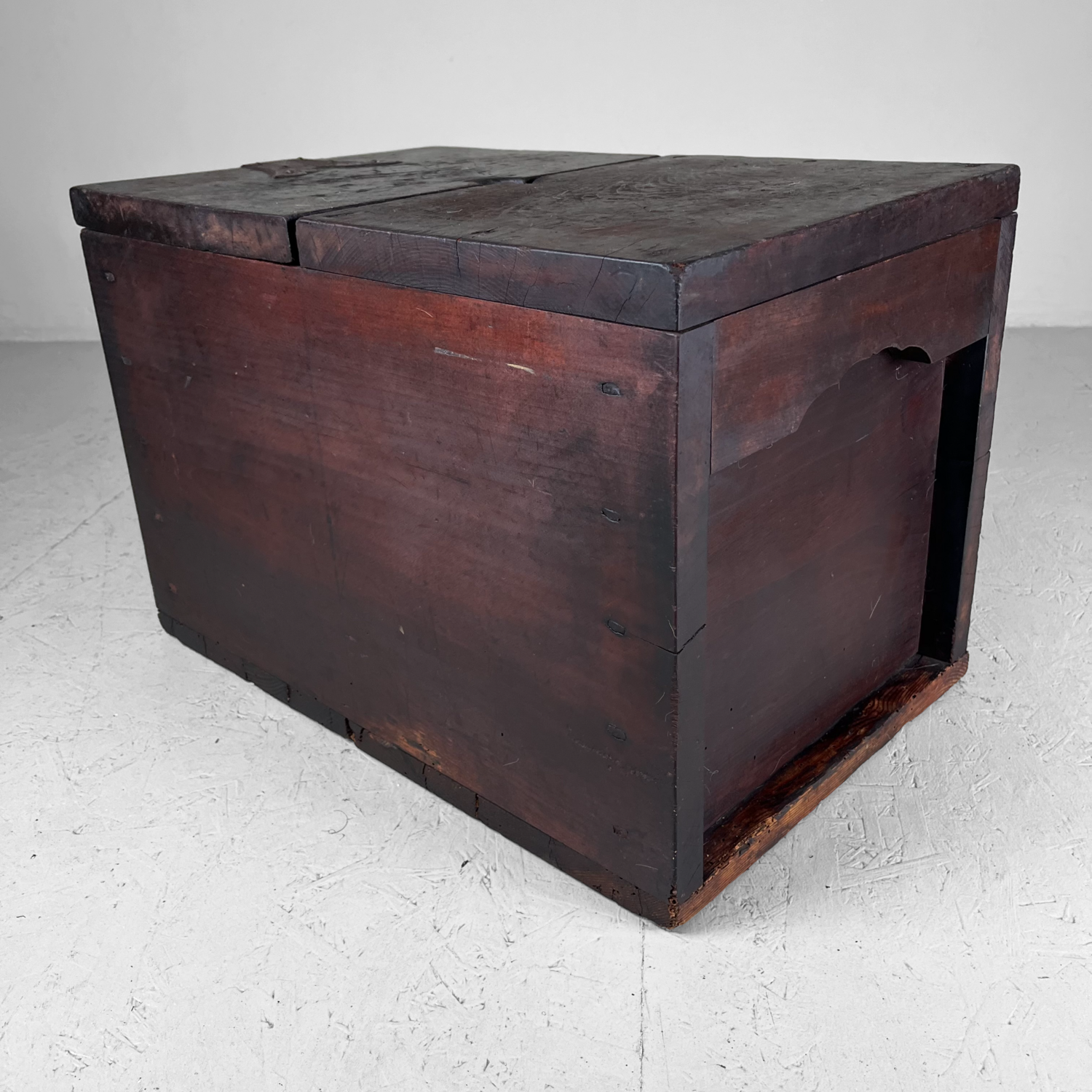 Wooden Zenibako Temple Charity Box Meiji Japan