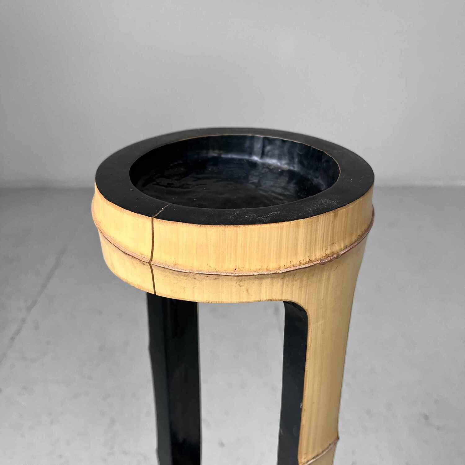 Vintage Bamboo Ikebana "Ni-Ju-Giri" Vase, Circa 1950s, Japan