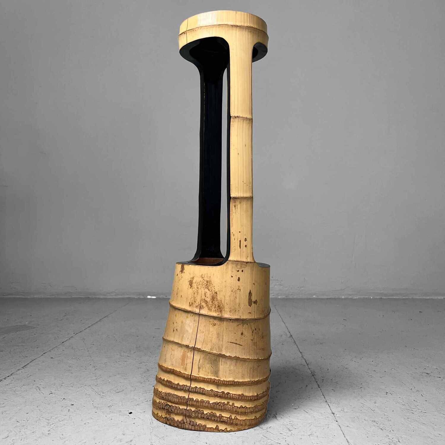 Vintage Bamboo Ikebana "Ni-Ju-Giri" Vase, Circa 1950s, Japan