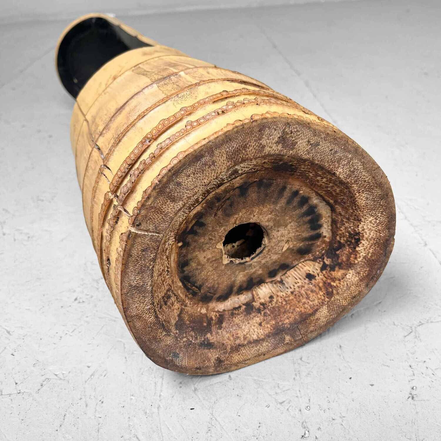 Vintage Bamboo Ikebana "Ni-Ju-Giri" Vase, Circa 1950s, Japan