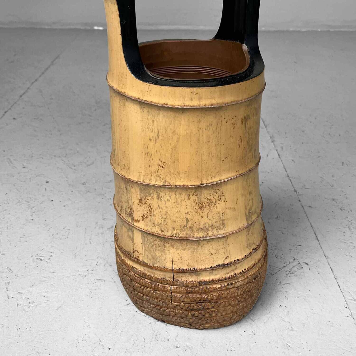 Vintage Bamboo Ikebana Vintage Bamboo Ikebana "Ni-Ju-Giri" Vase, Circa 1950s, Japan