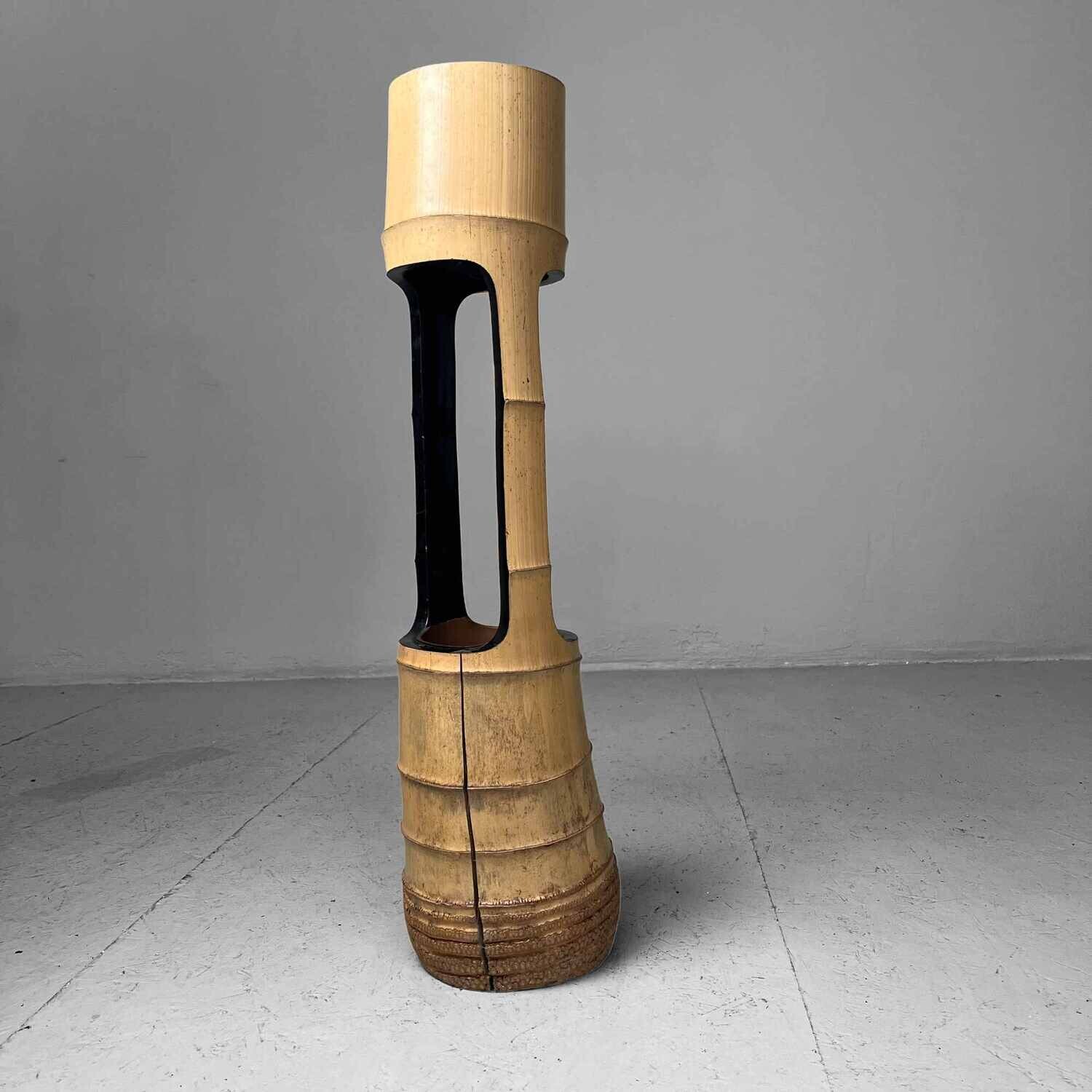 Vintage Bamboo Ikebana Vintage Bamboo Ikebana "Ni-Ju-Giri" Vase, Circa 1950s, Japan