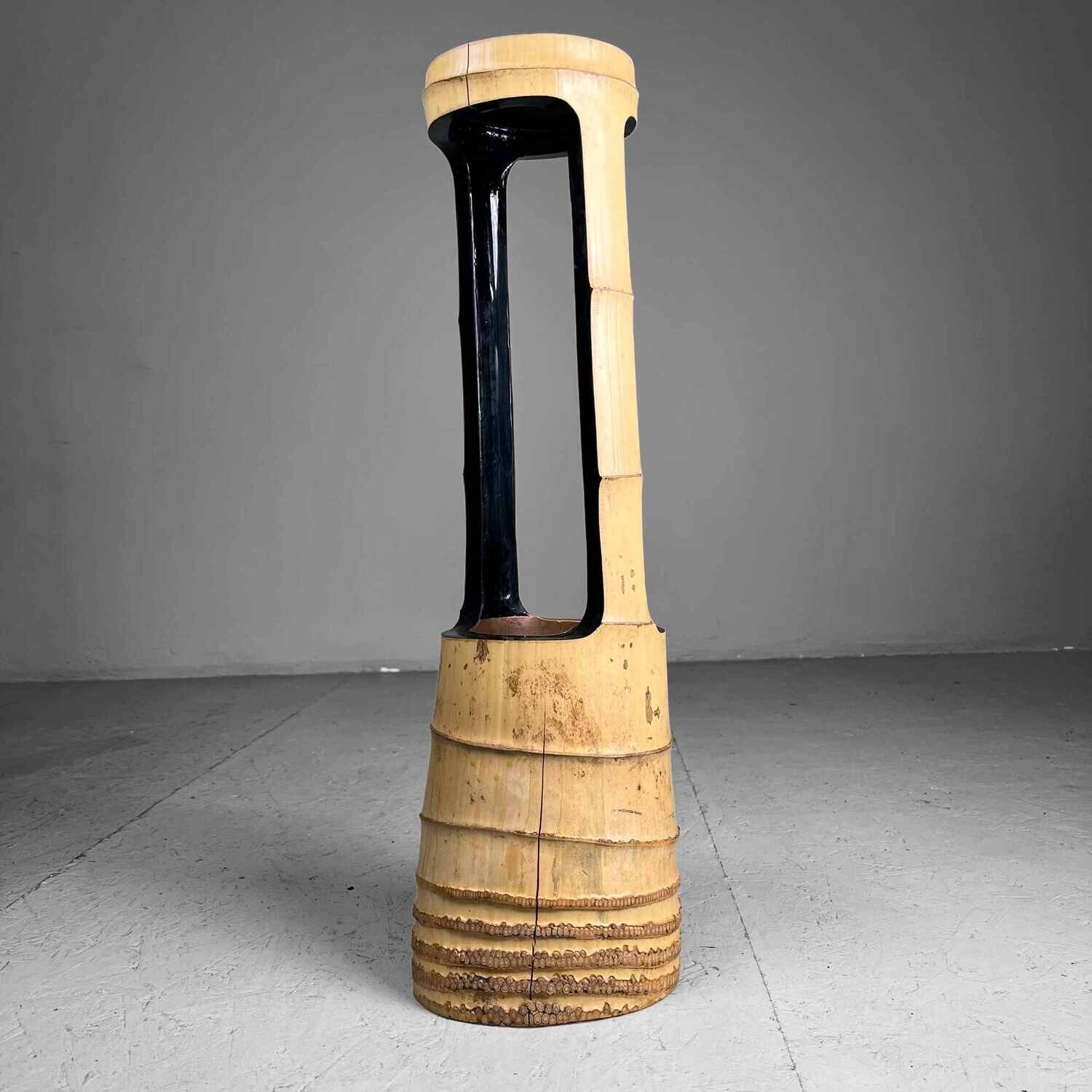 Vintage Bamboo Ikebana "Ni-Ju-Giri" Vase, Circa 1950s, Japan