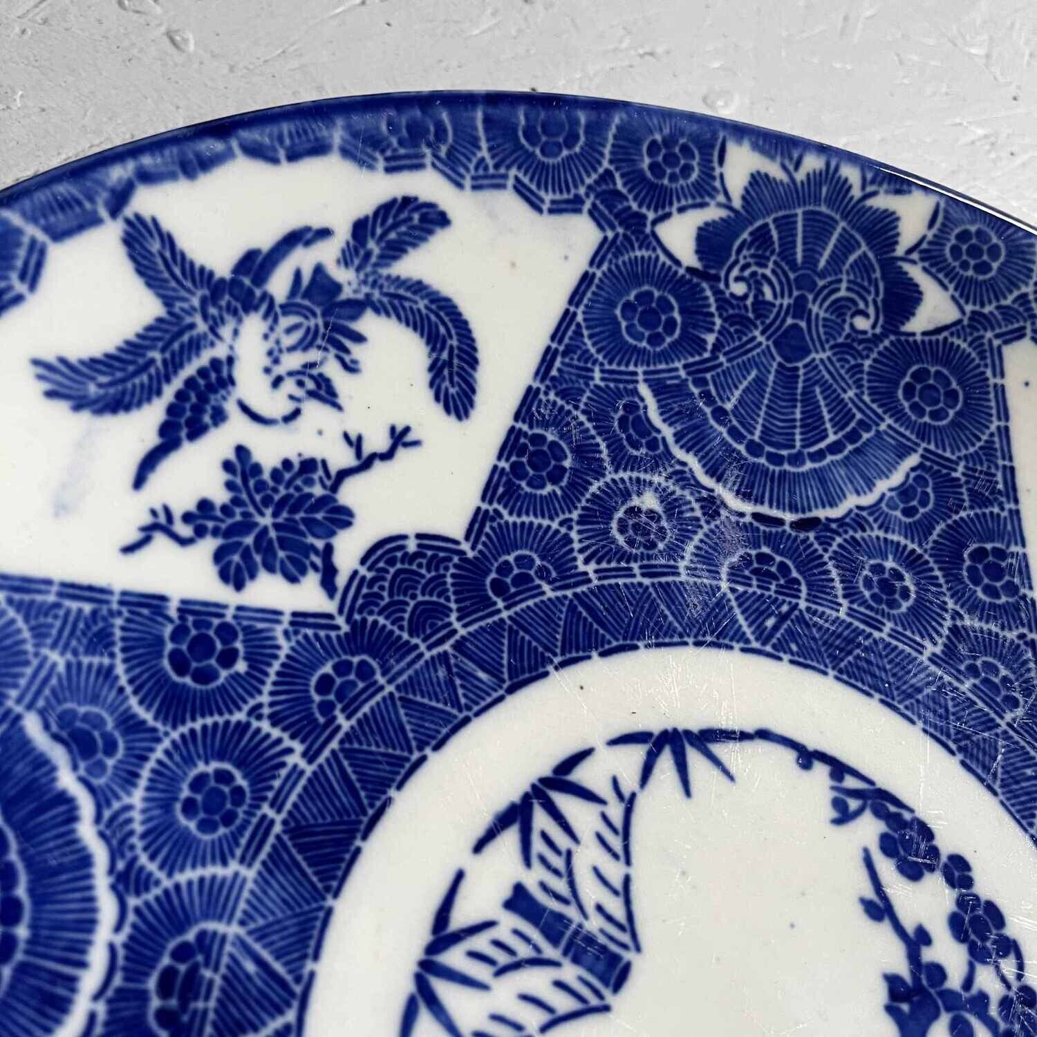 Japans Sometsuke Blue and White Imari Ware / Bord, begin 1900