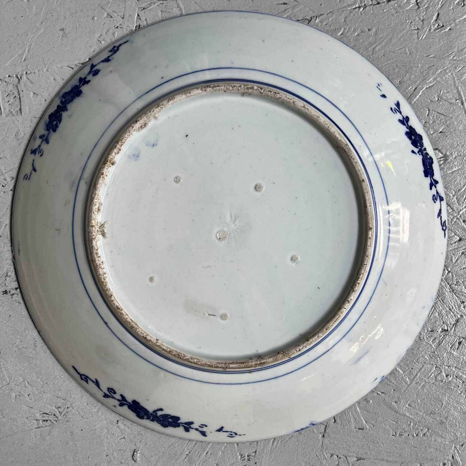 Japans Sometsuke Blue and White Imari Ware / Bord, begin 1900