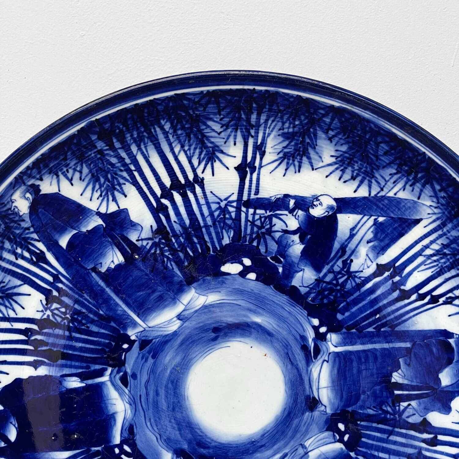 Japans Sometsuke Blue and White Imari Ware / Bord, begin 1900