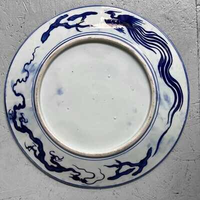 Japans Sometsuke Blauw en Wit Imari Ware / Bord, begin 1900