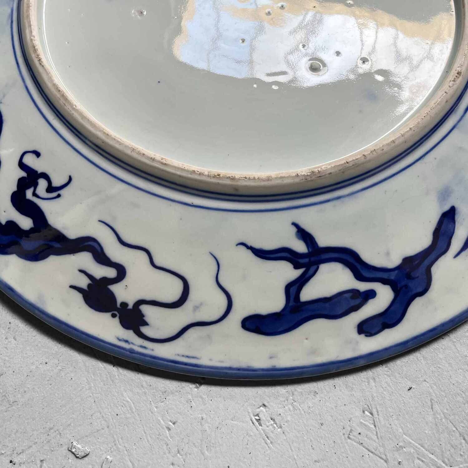 Japans Sometsuke Blue and White Imari Ware / Bord, begin 1900