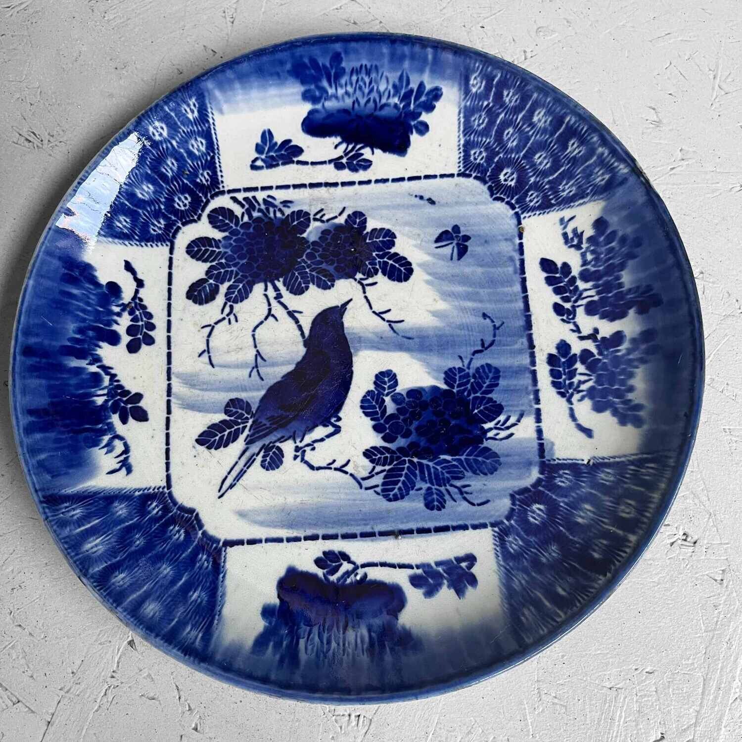 Japans Sometsuke Blauw en Wit Imari Ware / Bord, begin 1900