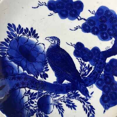 Japans Sometsuke Blue and White Imari Ware / Bord, begin 1900