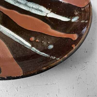 Vintage Glazed Earthenware Dish Japan, 1960s