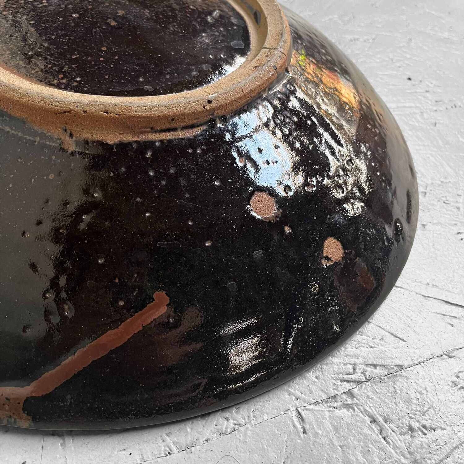 Vintage Glazed Earthenware Dish Japan, 1960s