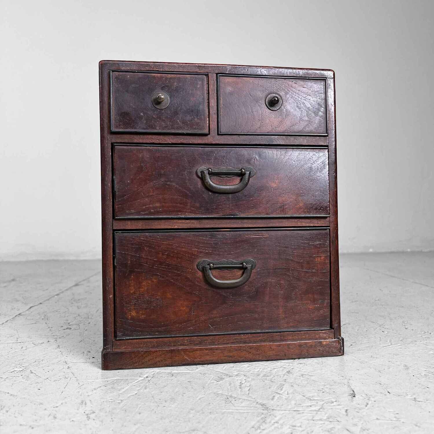 Antique Haribako Tansu Japanese Cabinet 針 箱 Meiji period