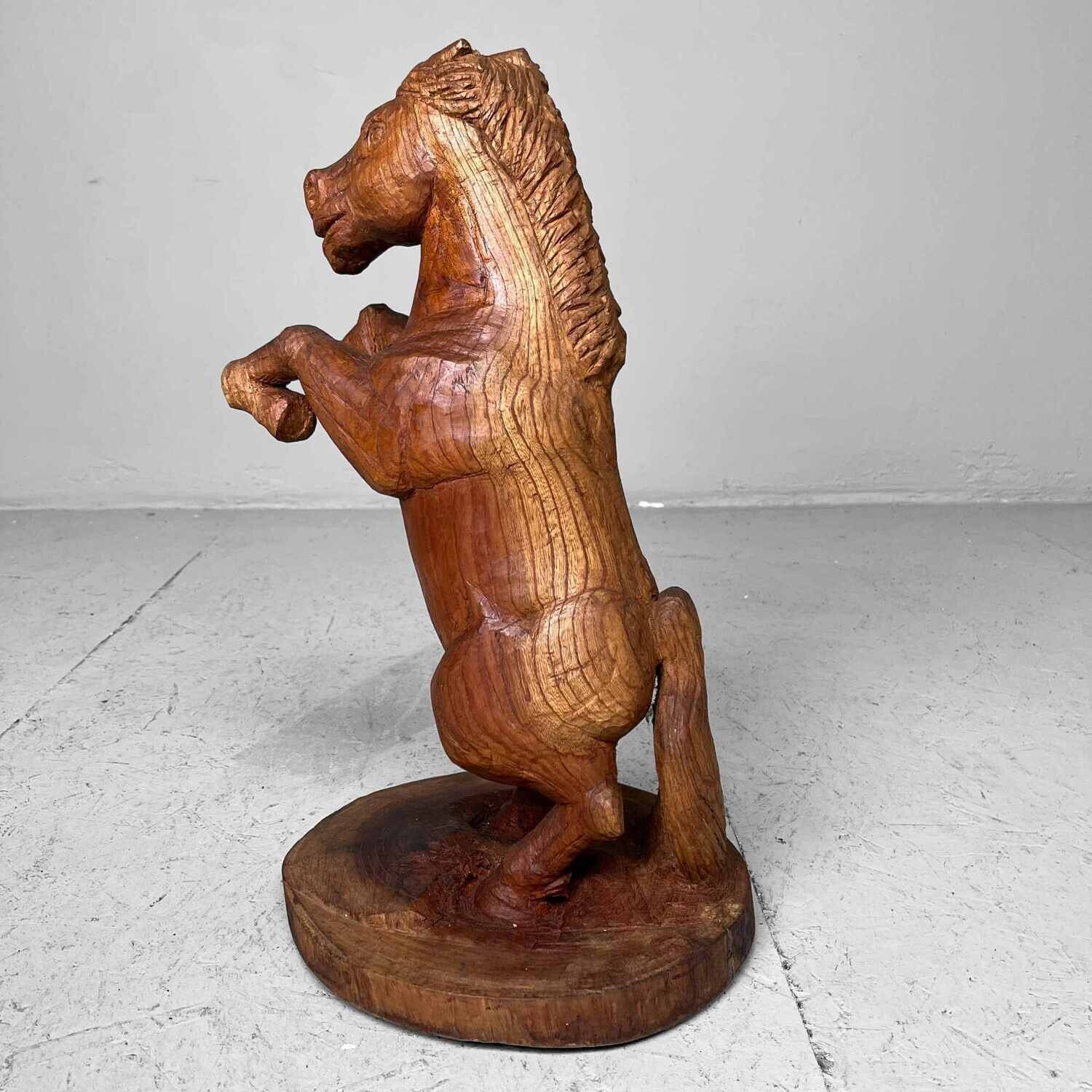 Wooden Horse Mingei Folk Art Japan, 1950s.