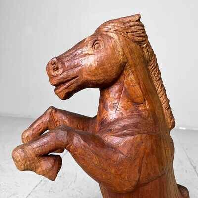 Wooden Horse Mingei Folk Art Japan, 1950s.