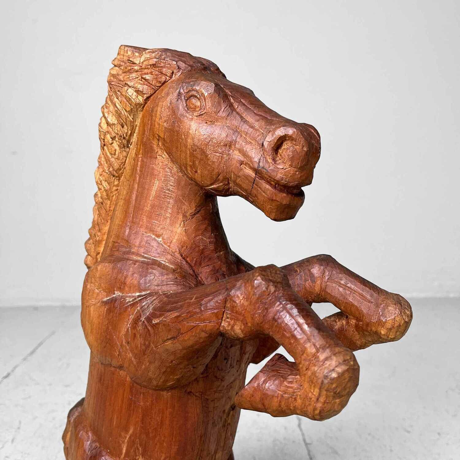 Wooden Horse Mingei Folk Art Japan, 1950s.