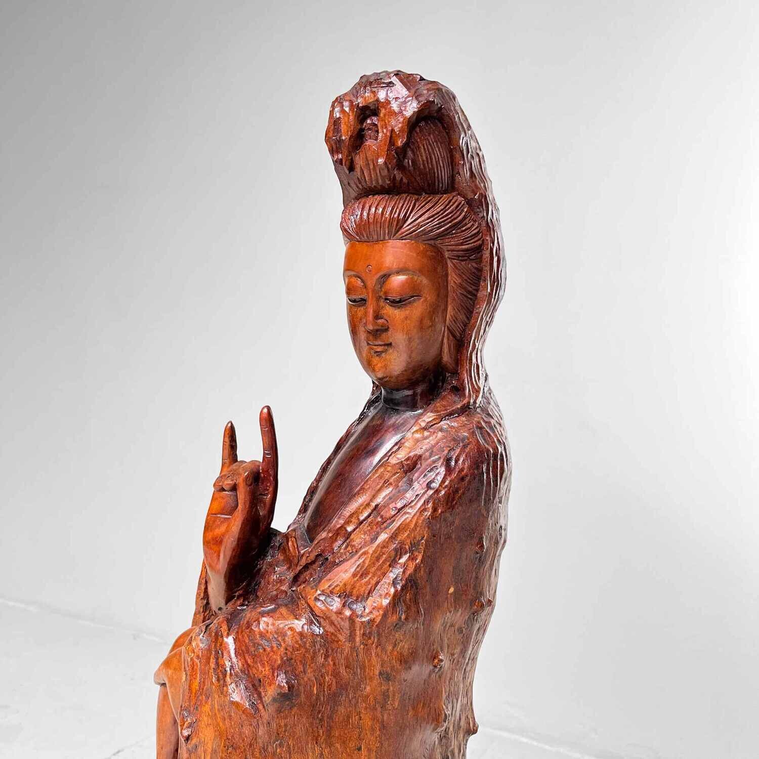 Houten Beeld Kannon, Godin van Barmhartigheid, Japan
