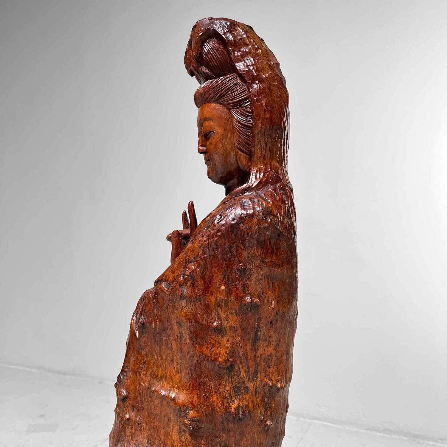 Houten Beeld Kannon, Godin van Barmhartigheid, Japan