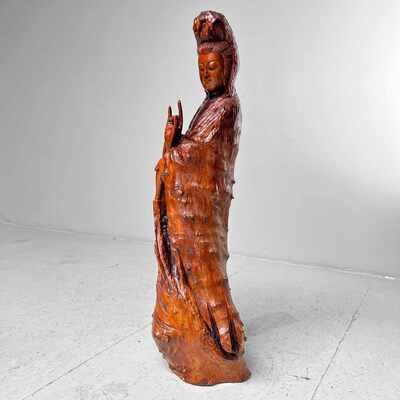 Houten Beeld Kannon, Godin van Barmhartigheid, Japan