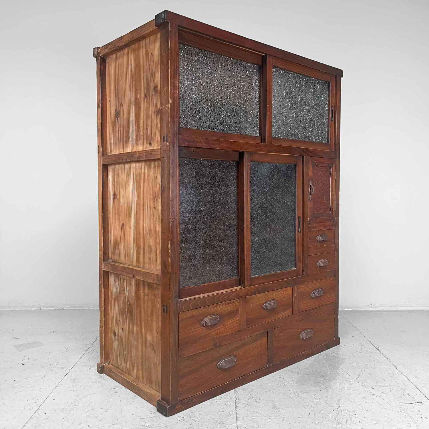 Japanese Tea Cupboard Cha Tansu, Taisho Era