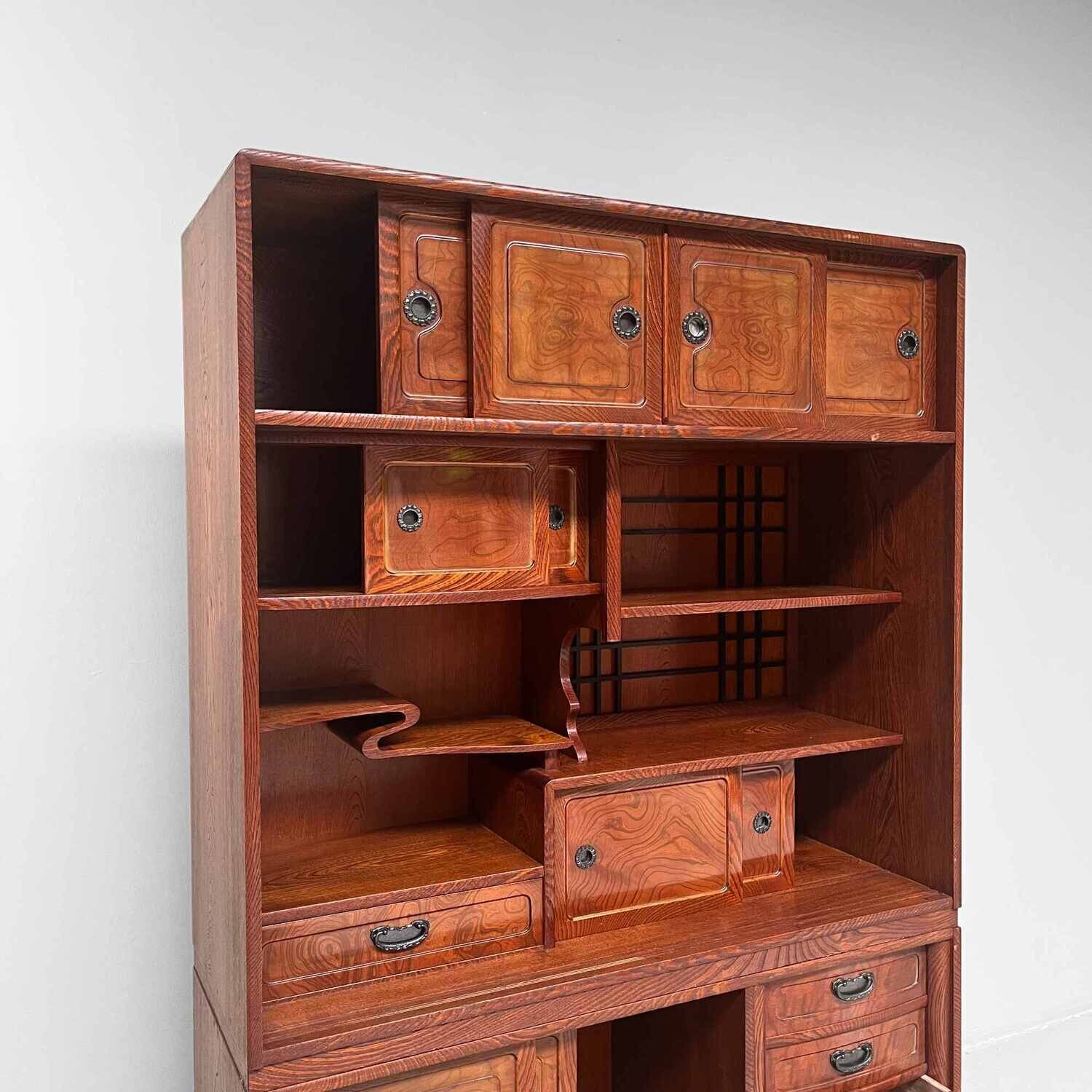 Vintage Japanese Tea Chest Cha Tansu, early Showa