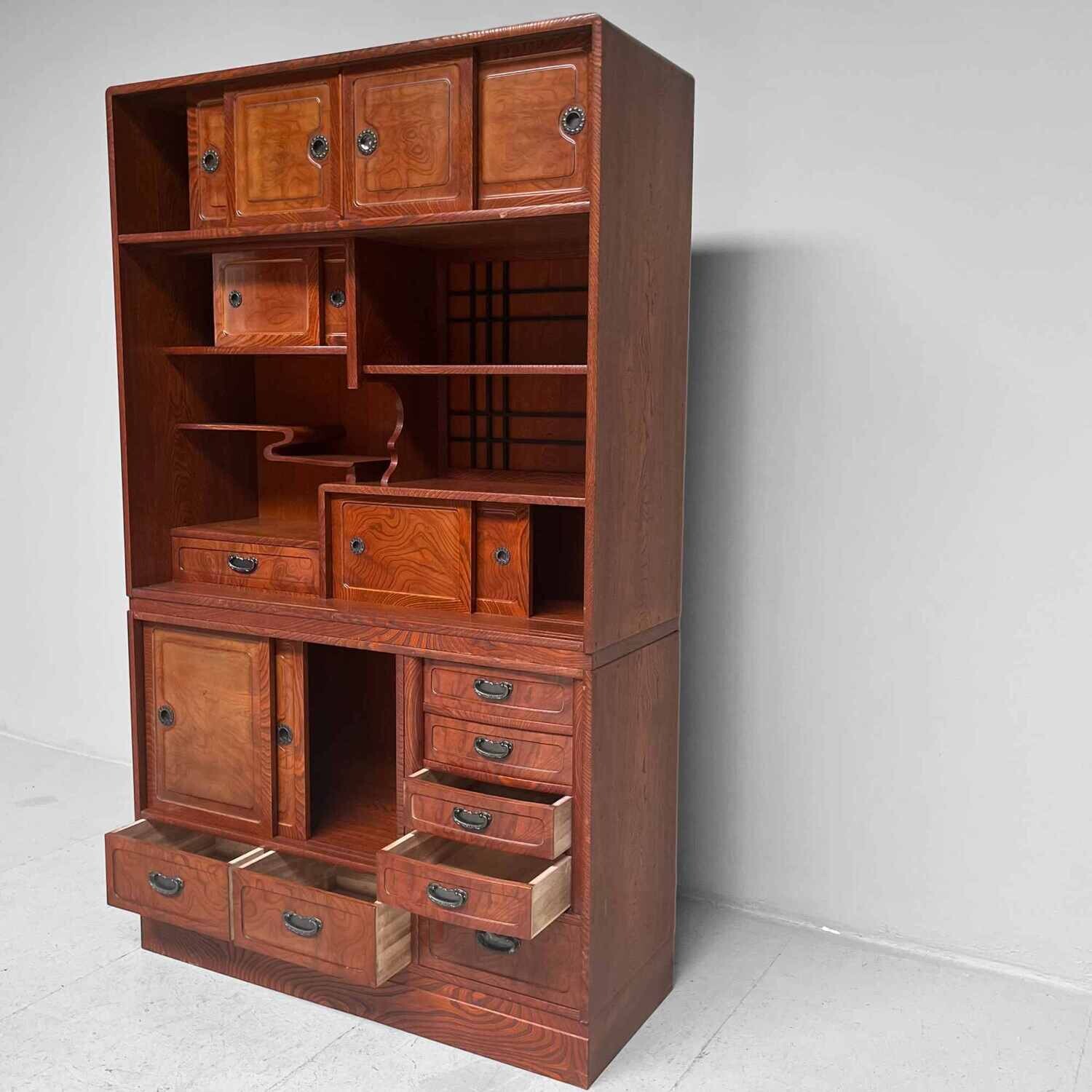 Vintage Japanese Tea Chest Cha Tansu, early Showa