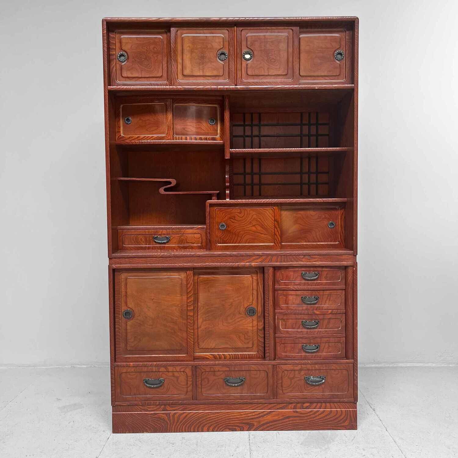 Vintage Japanese Tea Chest Cha Tansu, early Showa