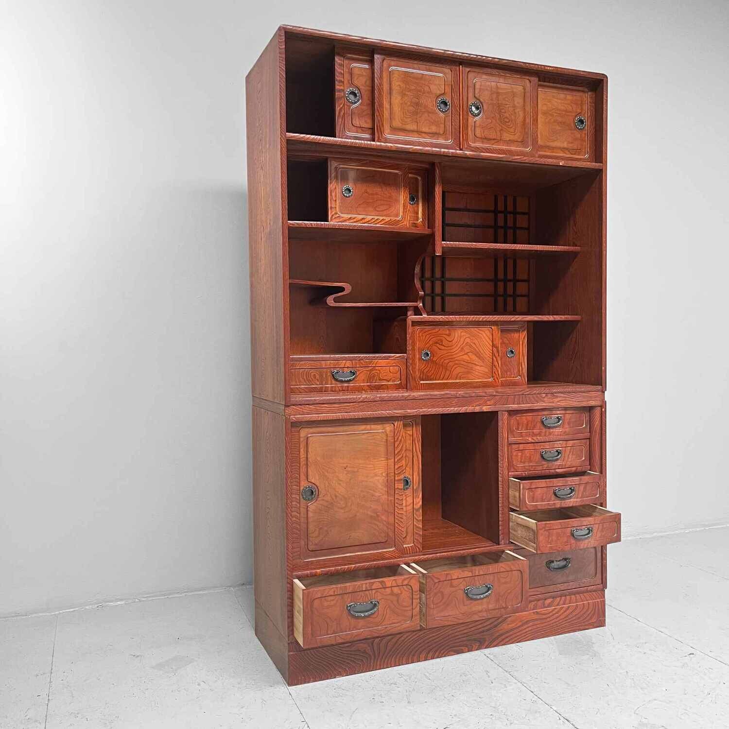 Vintage Japanese Tea Chest Cha Tansu, early Showa