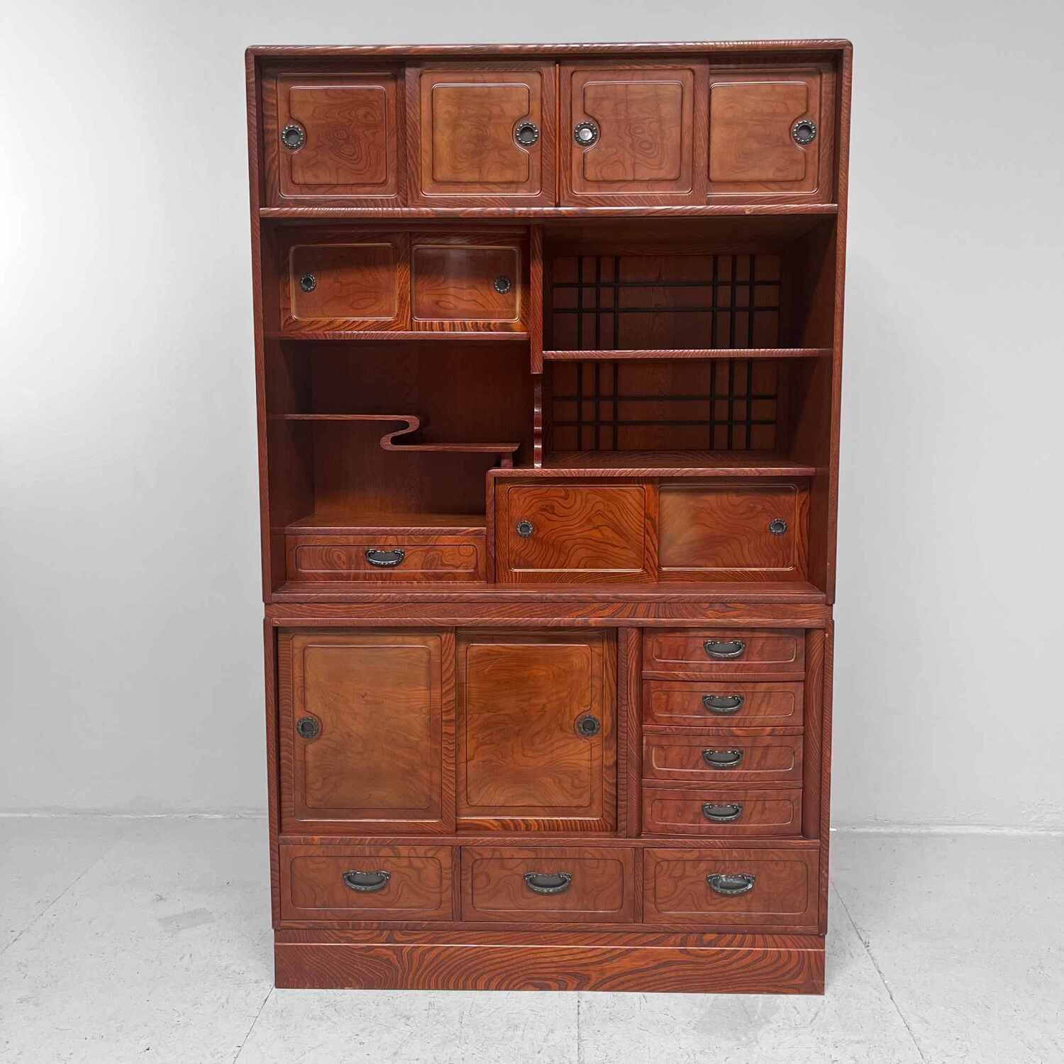 Vintage Japanese Tea Chest Cha Tansu, early Showa