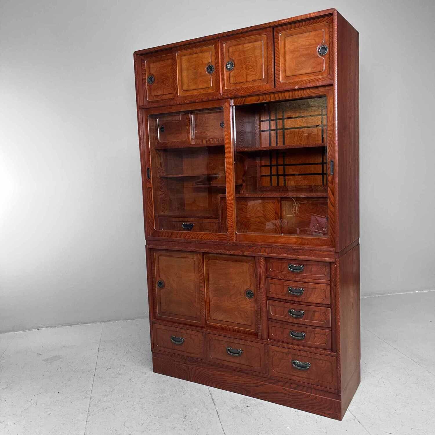 Vintage Japanese Tea Chest Cha Tansu, early Showa