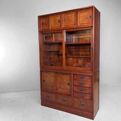 Vintage Japanese Tea Chest Cha Tansu, early Showa