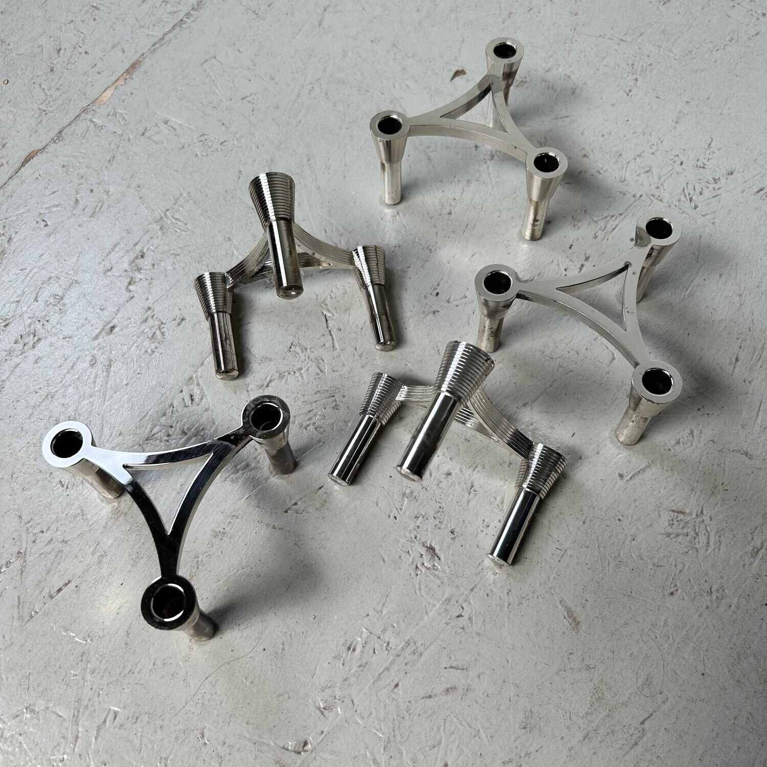 Set van vijf modulaire kandelaars '3Plus Schenken' jaren '60