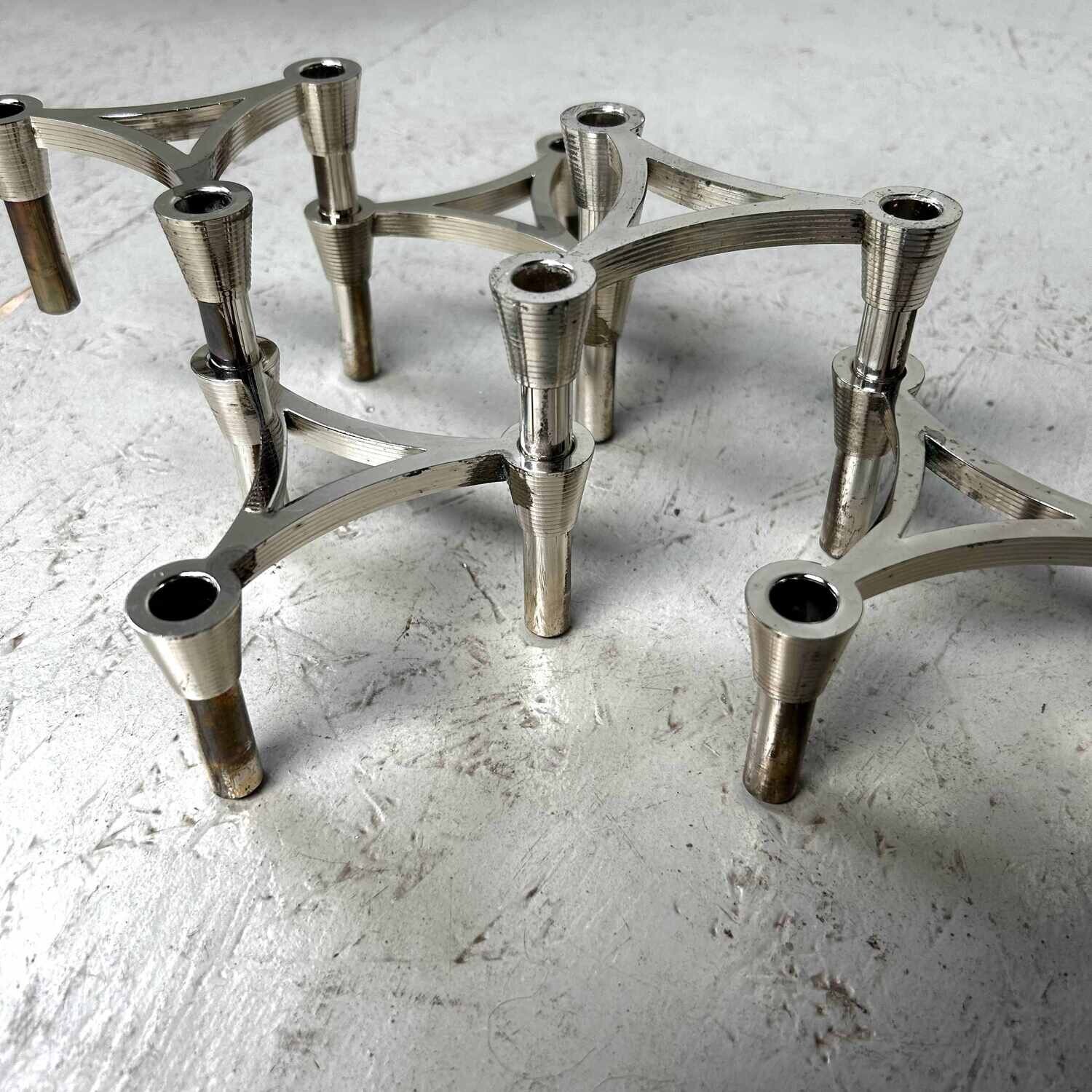 Set van vijf modulaire kandelaars '3Plus Schenken' jaren '60