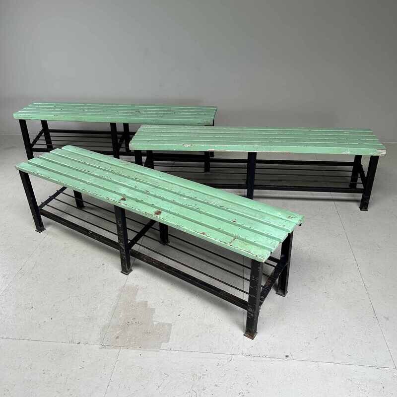 Vintage 1950s seating benches.