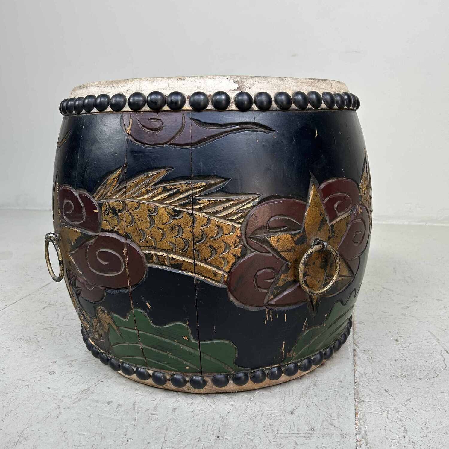 Antieke Japanse Antique Taiko Drum 1900s