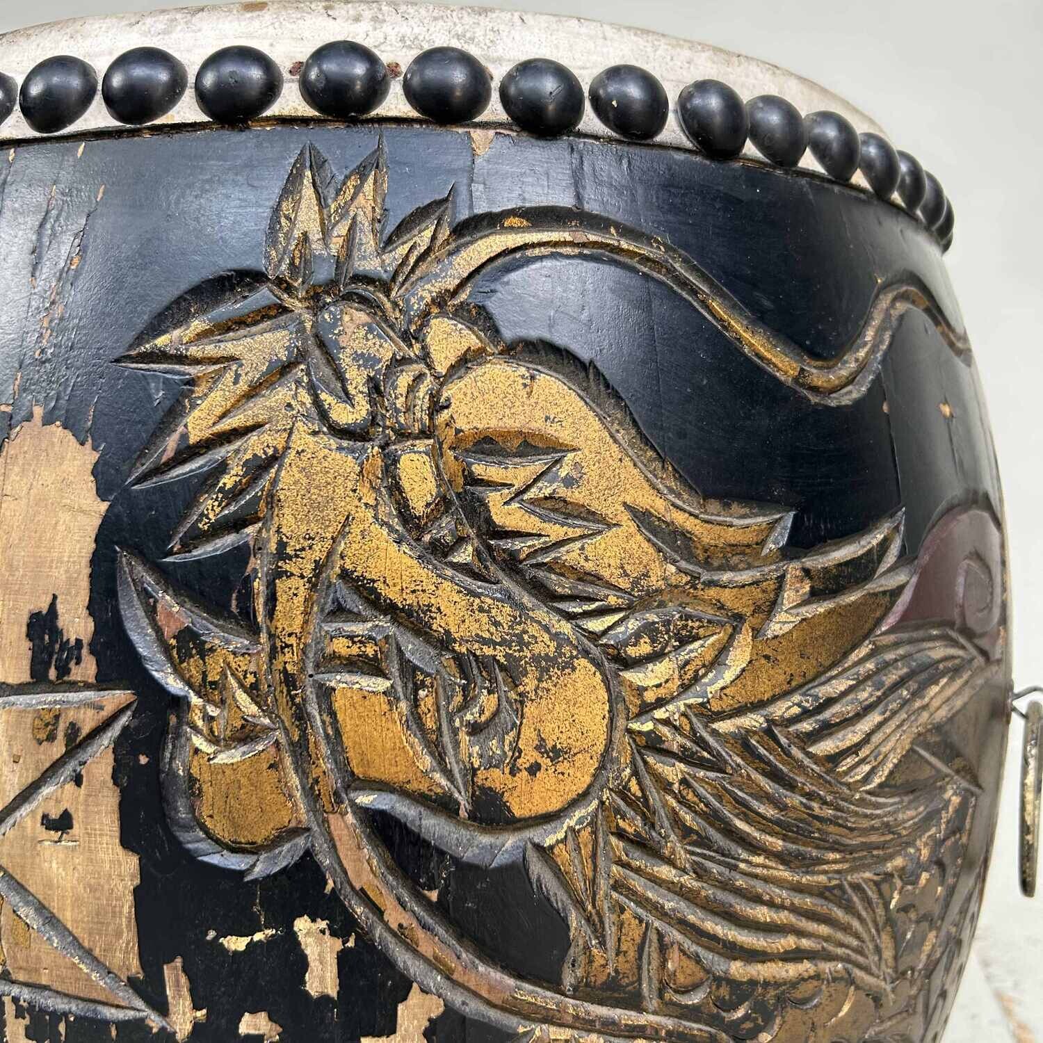 Antieke Japanse Antique Taiko Drum 1900s