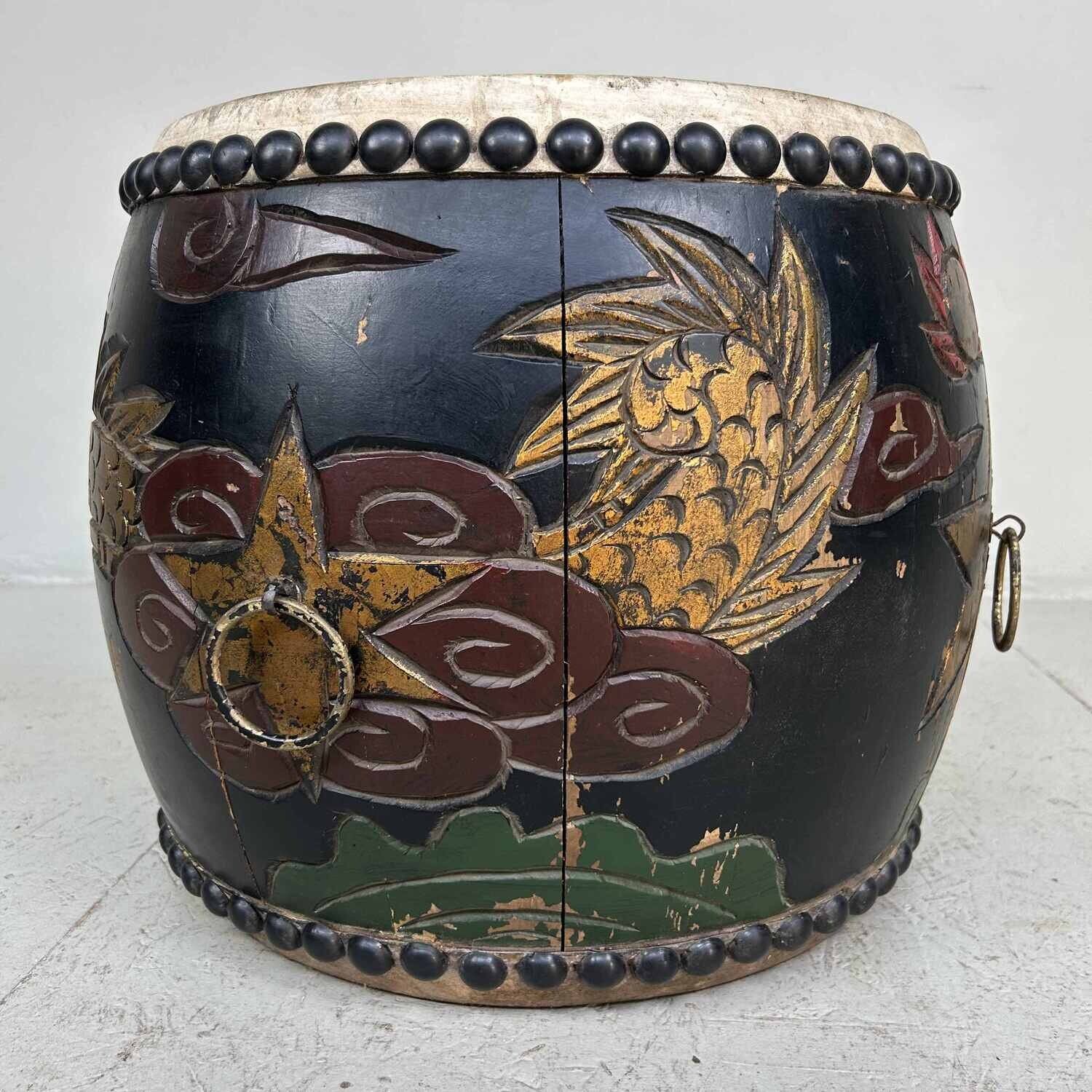 Antieke Japanse Antique Taiko Drum 1900s
