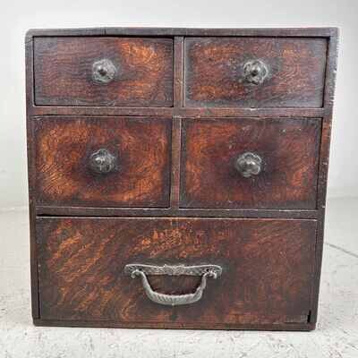 Antique Haribako Tansu Japanese Cabinet 針 箱 from the Meiji period.