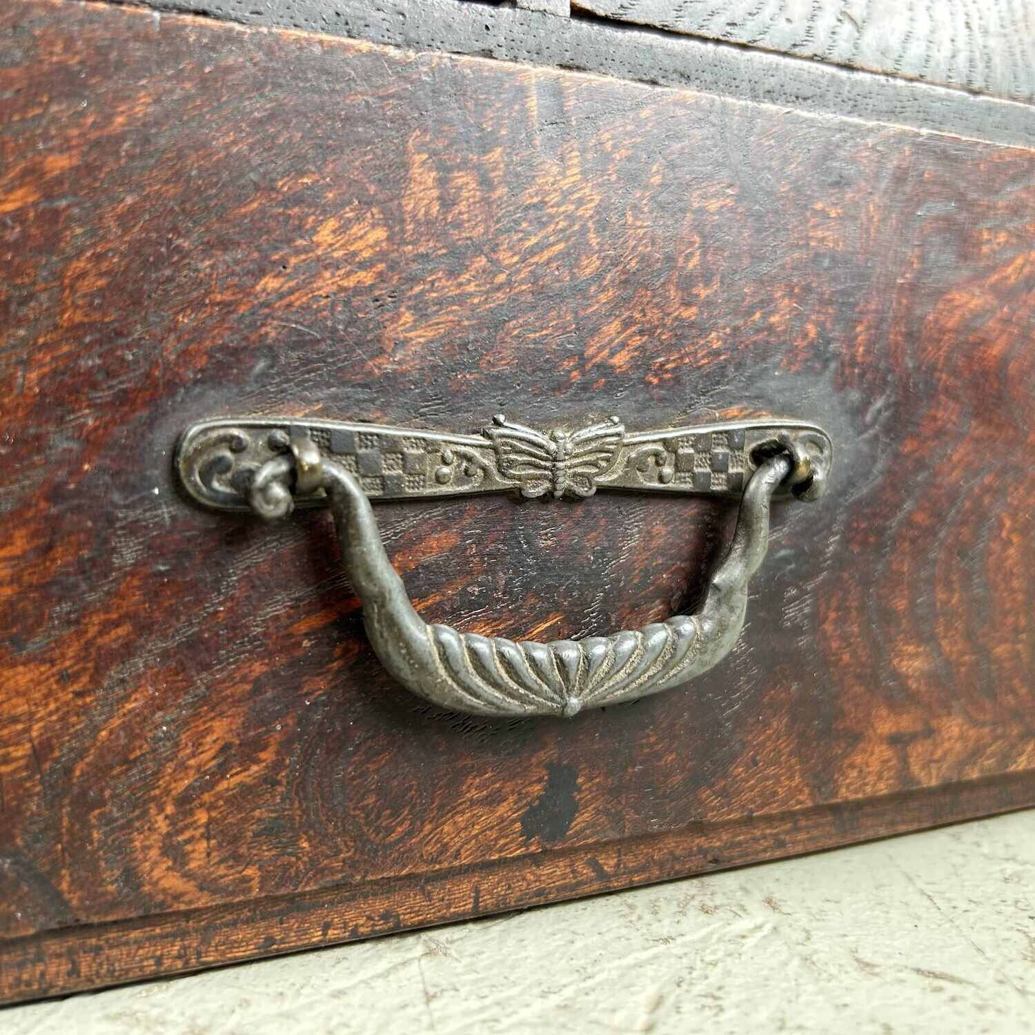 Antique Haribako Tansu Japanese Cabinet 針 箱 from the Meiji period.