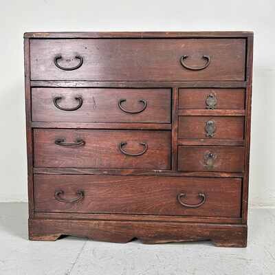 Antique Japanese chest of drawers from the Meiji era (1868-1912).