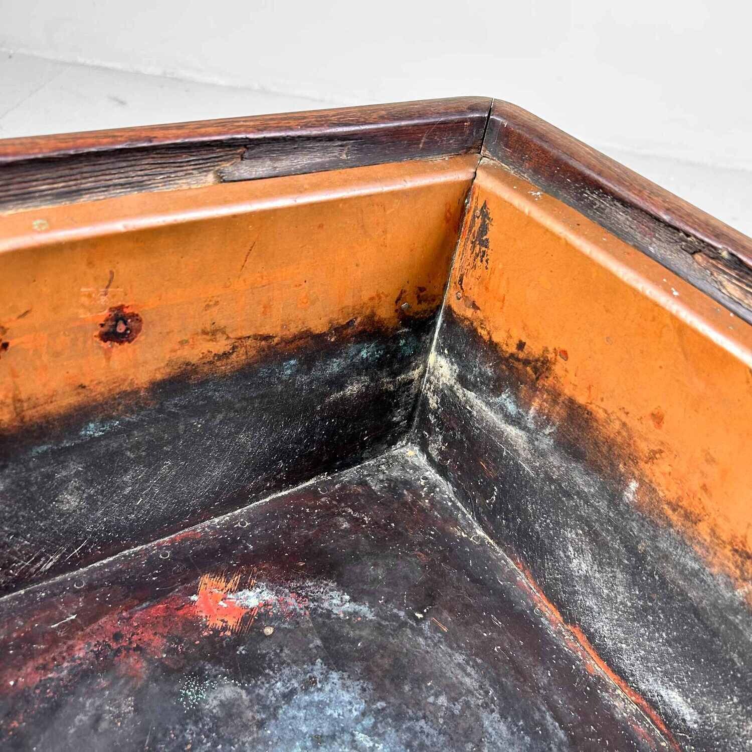 Wooden Square Hibachi from the Taishō period, Japan.