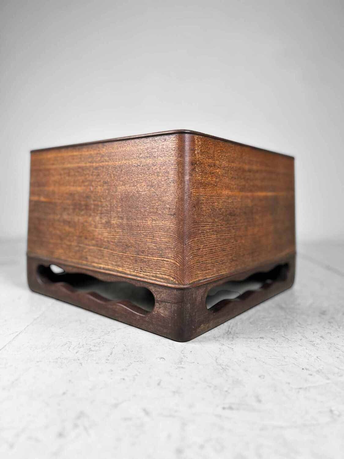 Wooden Square Hibachi from the Taishō period, Japan.