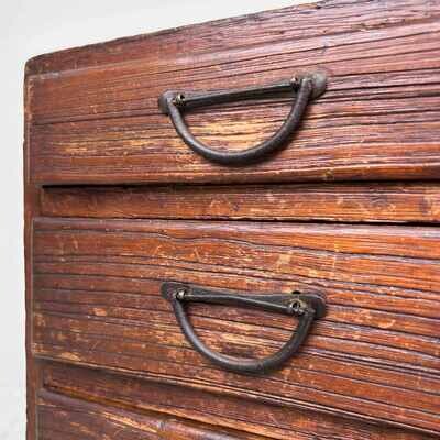 Antique Haribako Tansu: Japanese Cabinet from the Meiji Period 針箱