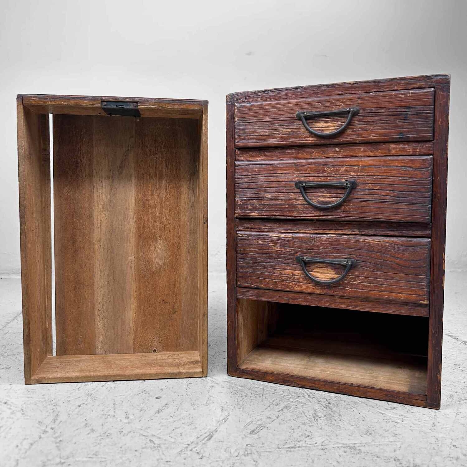 Antique Haribako Tansu: Japanese Cabinet from the Meiji Period 針箱