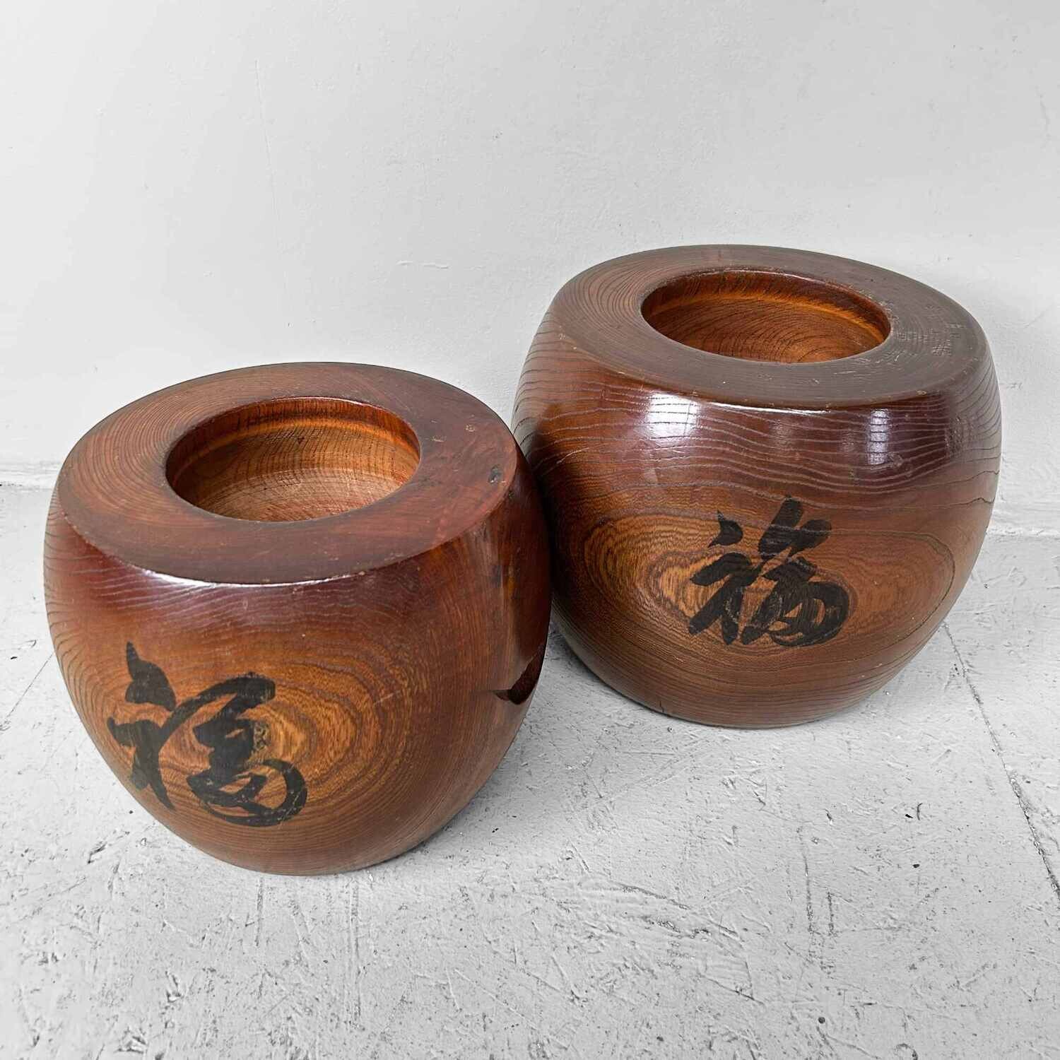 Set Massief Houten Hibachi Zen Tempel Japan jaren '20