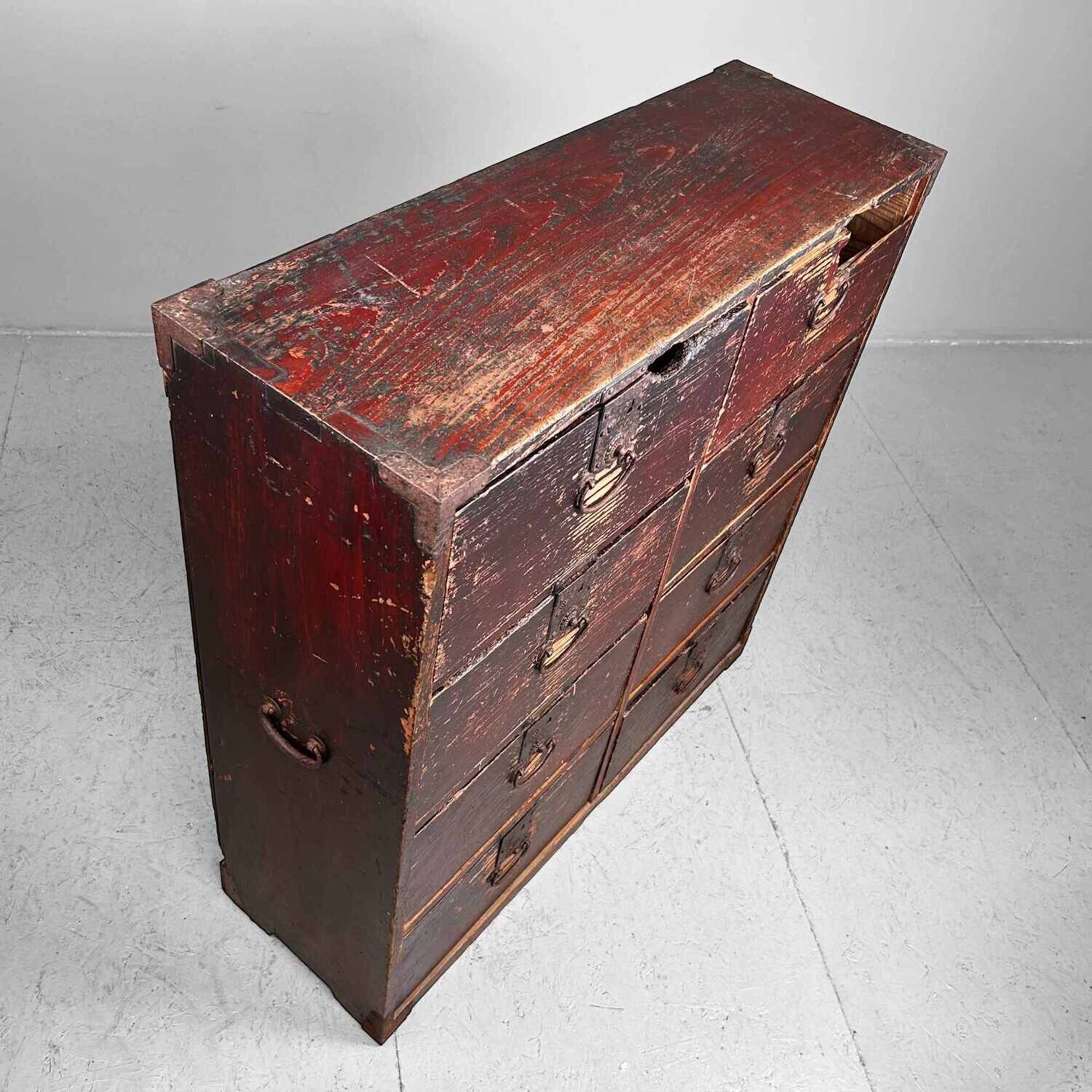 Japanese Chest of Drawers Tansu from the Meiji Period