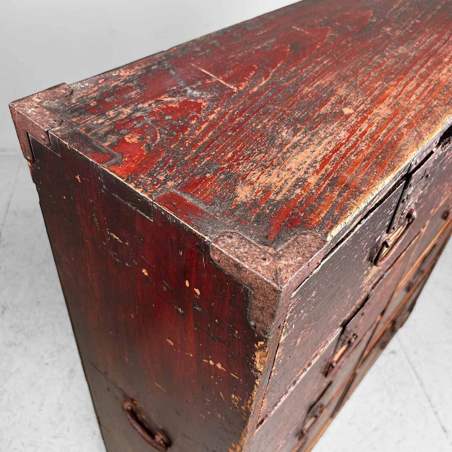 Japanese Chest of Drawers Tansu from the Meiji Period