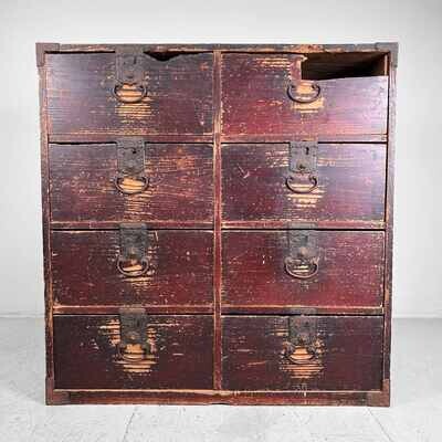 Japanese Chest of Drawers Tansu from the Meiji Period