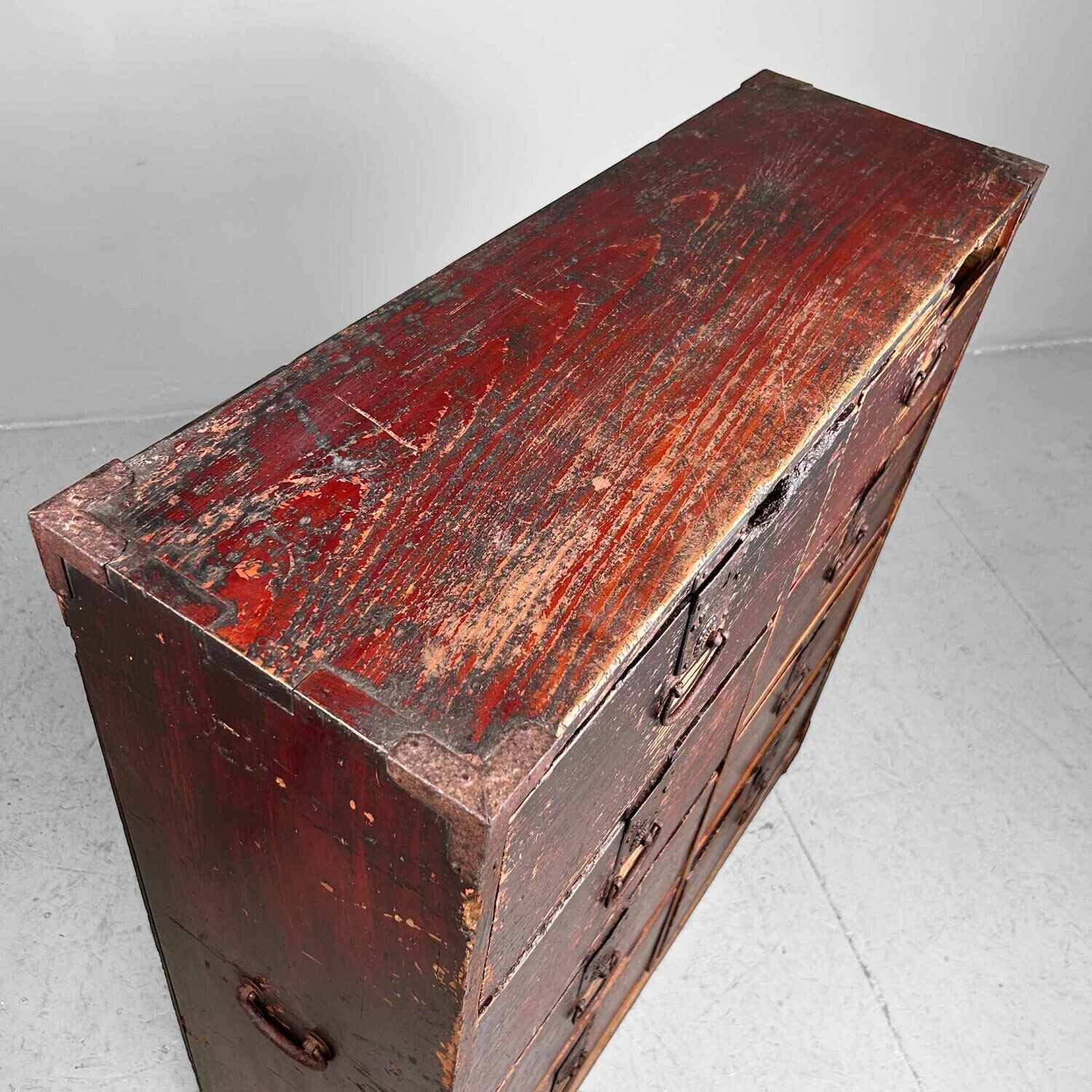 Japanese Chest of Drawers Tansu from the Meiji Period